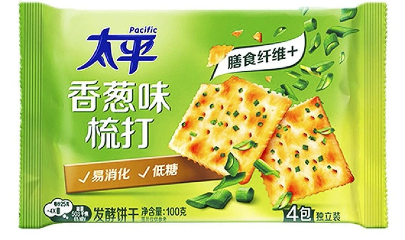 Chives Soda Biscuit 100gm China