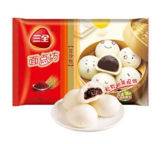 Frozen Red Bean Bun (Sweet) 360gm China SAN QUAN Brand