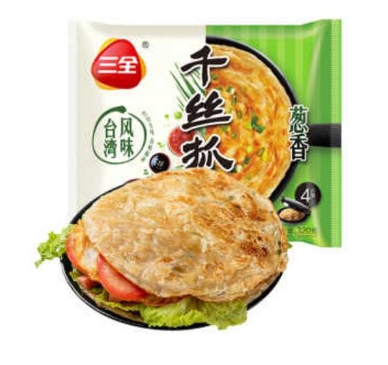 Frozen Scallion Flavour Crispy Pancake320gm China SAN QUAN Brand