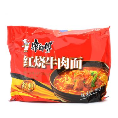 Instant Braised Beef Noodle with Soup 103gm x 5pack China MASTER KONG Brand