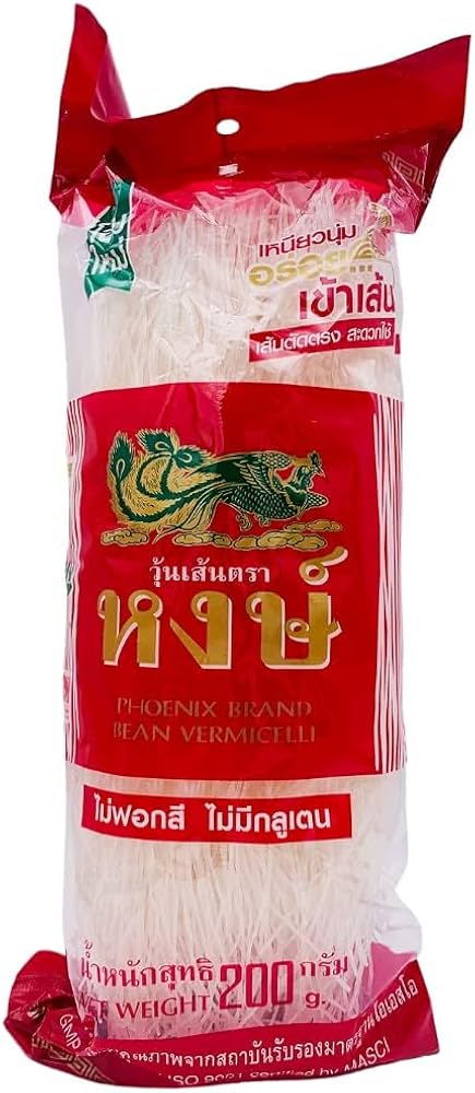 Mungbean Vermicelli (Glass Noodle) 200gm Thailand PHOENIX Brand