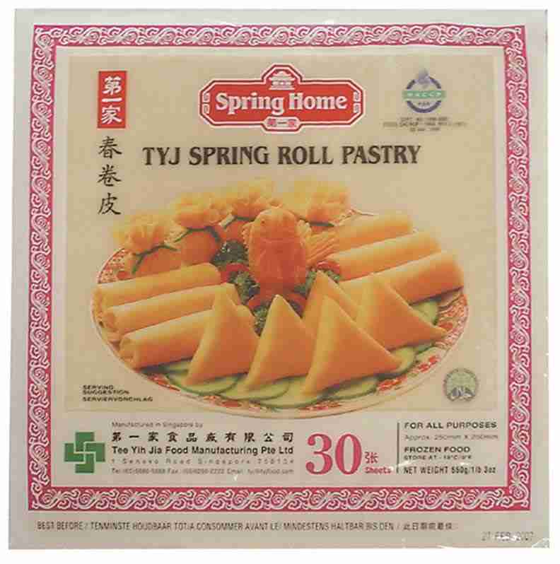 TYJ Spring Roll Pastry 10inch 550gm Singapore