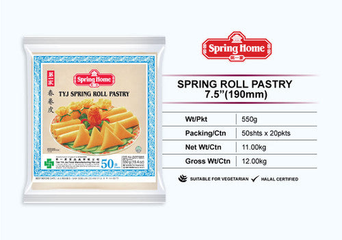 TYJ Spring Roll Pastry 7.5inch 550gm Singapore